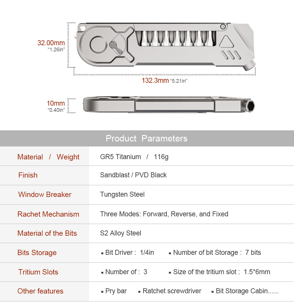 The UltraFix Driver: Titanium Magnetic Ratchet Screwdriver