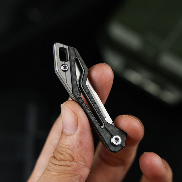 KeyKnife: Mini Titanium & Carbon Fiber EDC Scalpel