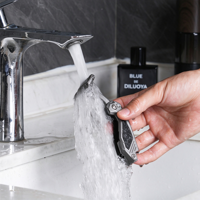 titanium folding travel razor