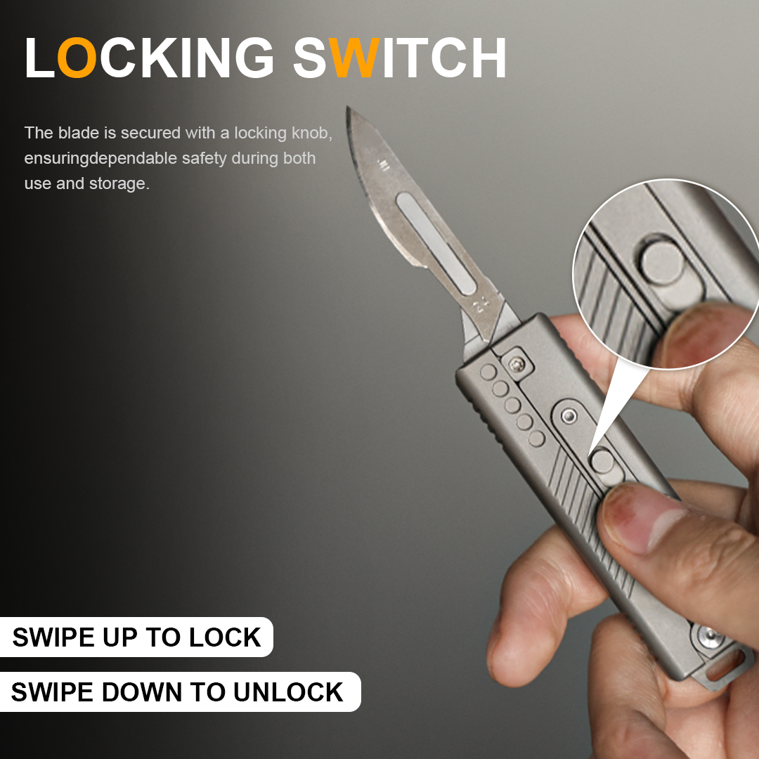 TiRoto – Titanium EDC Utility Knife with a Snap-Flick Action