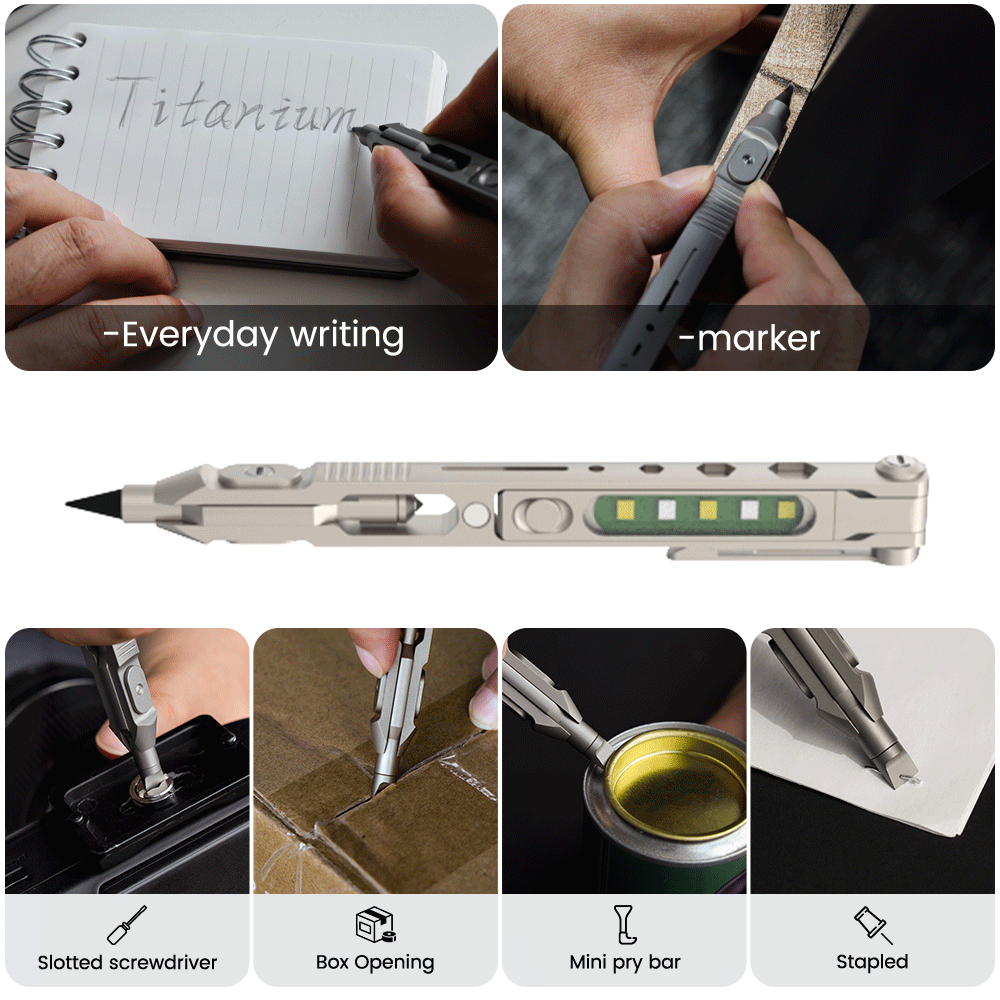 SwitchX - The Transformable Modular Titanium Flashlight Pen