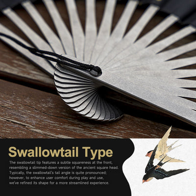 The Galaxy: Titanium EDC Kung Fu Folding Fan/ Emergency Tool