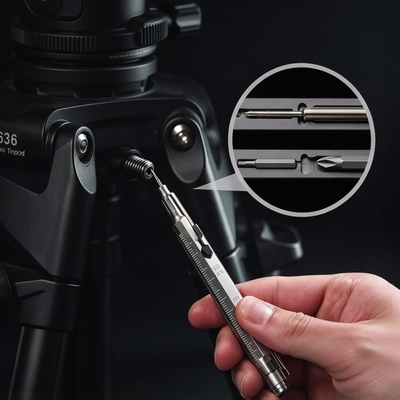 Vortex Grade 5 Titanium Ruler Pen — Dual Scale, Driver, Angle