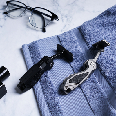 titanium folding travel razor
