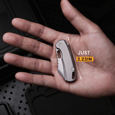 TiArc Compact Titanium Everyday Tool — 2.23" Closed, Keychain Ready