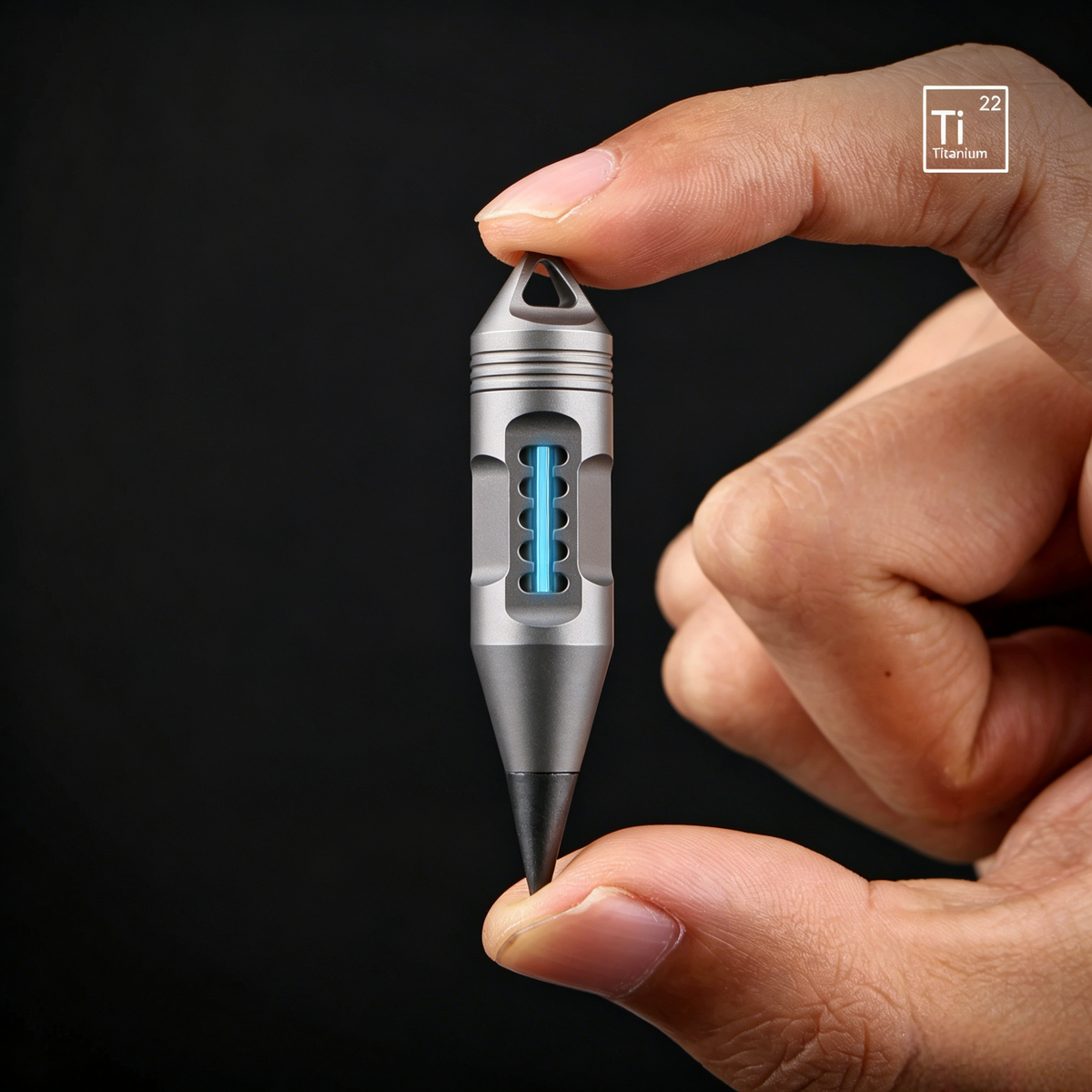 Wolf Fang 2.0- Titanium Keychain Lantern & Pen & Screwdriver