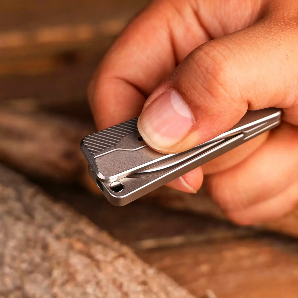 TiNova: Magnetic Titanium Mini EDC Knife & Fidget Tool