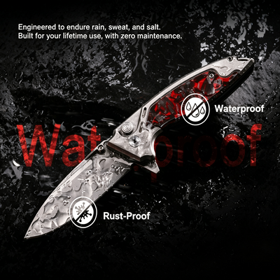The Scarab 2.0: Ti & Carbon Handle With M390 Blade EDC Knife