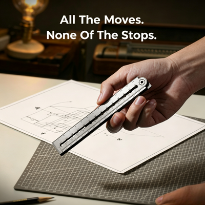 UnioArc: A 7-in-1 Titanium Folding Ruler That Works With You