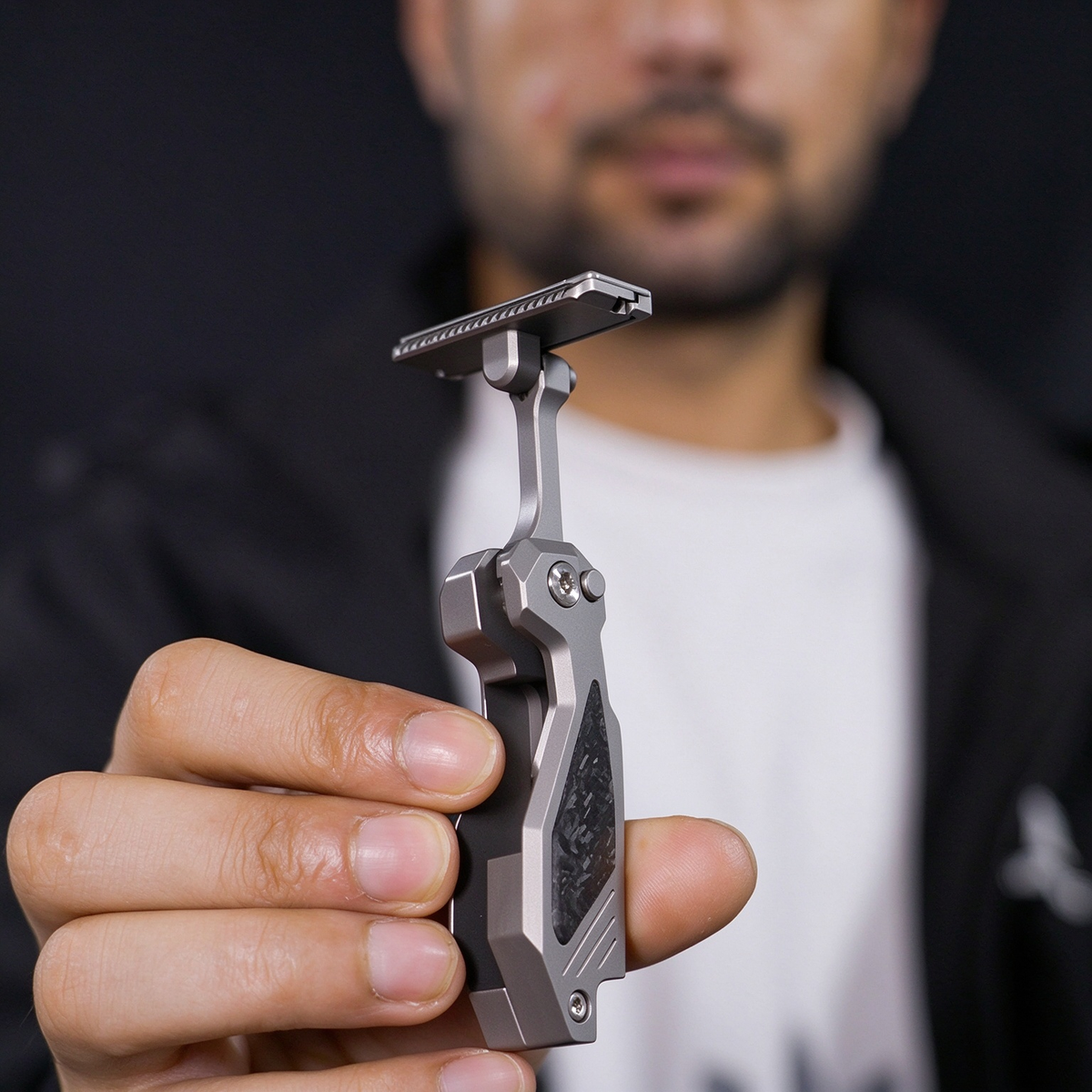 titanium folding travel razor