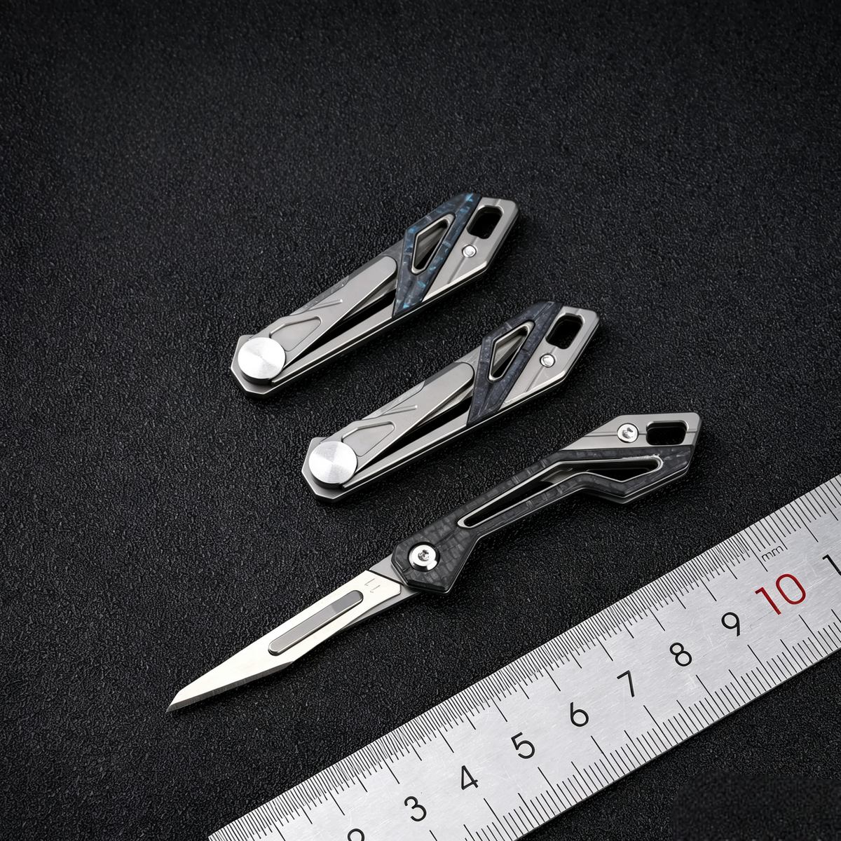 KeyKnife: Mini Titanium & Carbon Fiber EDC Scalpel