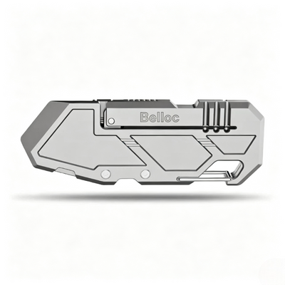 SyncraBlade: Titanium EDC Knife with Linked Slide-Action