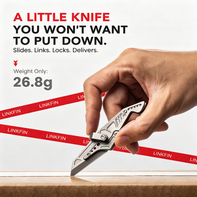 LINKFIN: A Compact Sliding-Link Knife for Everyday Use