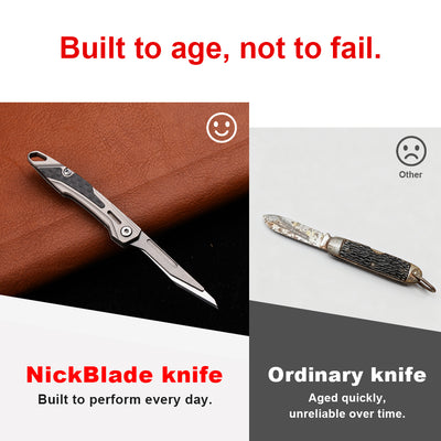 NickBlade: Titanium Micro Folding Knife for EDC Tasks