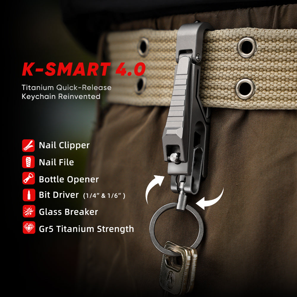 K-Smart 4.0 | Titanium Quick-Release Keychain Reinvented
