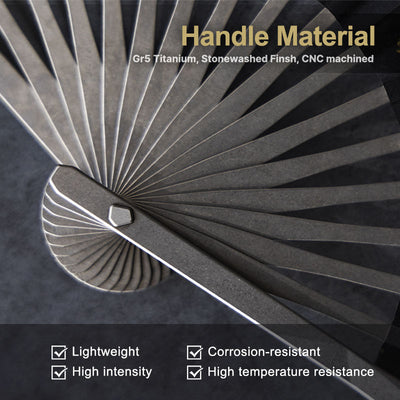 The Galaxy: Titanium EDC Kung Fu Folding Fan/ Emergency Tool