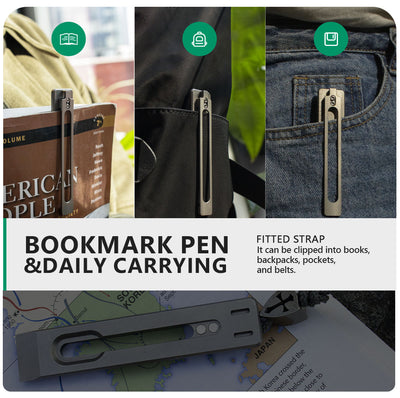 The BookBond Pen-Your Titanium Multitool Bookmark Companion