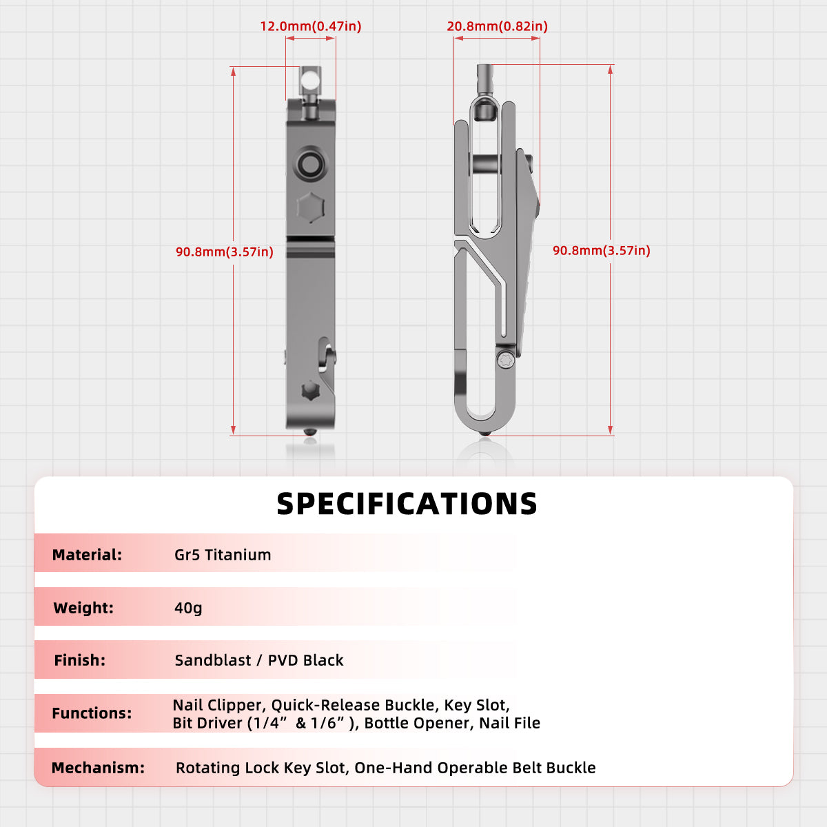 K-Smart 4.0 | Titanium Quick-Release Keychain Reinvented