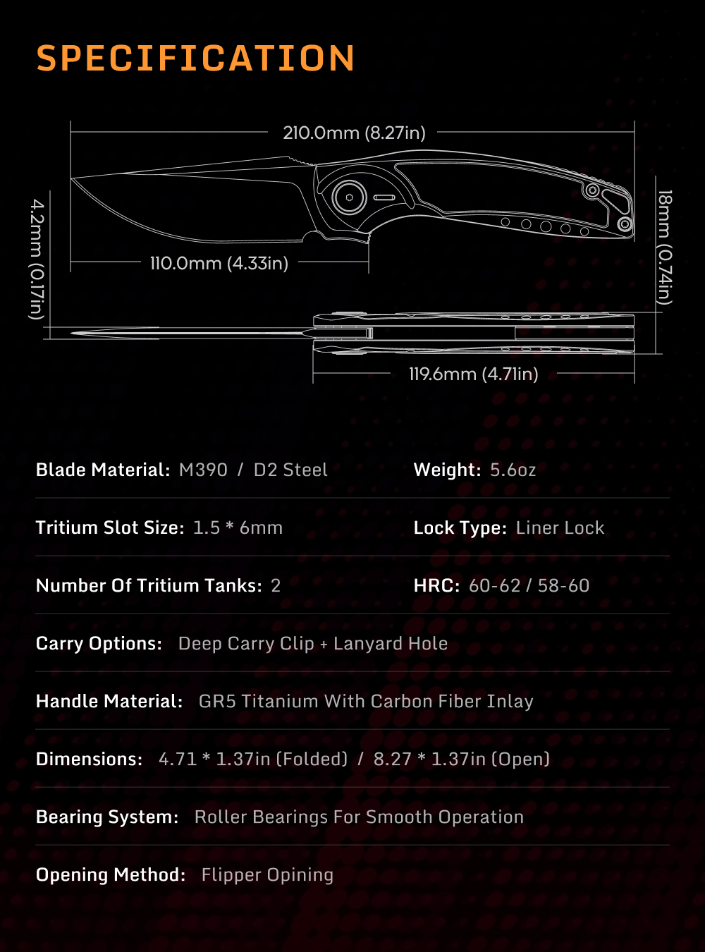 GraphiX: Titanium & Carbon Fiber Executive Craft Trimmer