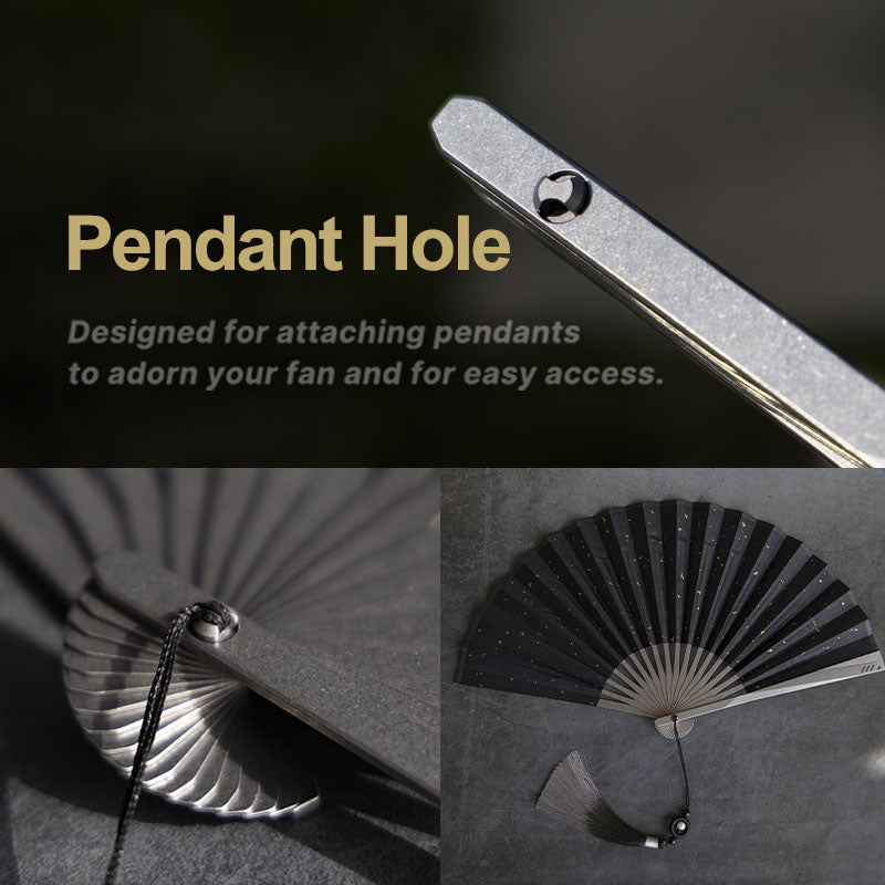The Galaxy: Titanium EDC Kung Fu Folding Fan/ Emergency Tool