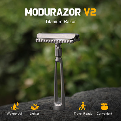 ModuRazor V2 - Smaller, Lighter, Travel-Ready Titanium Razor