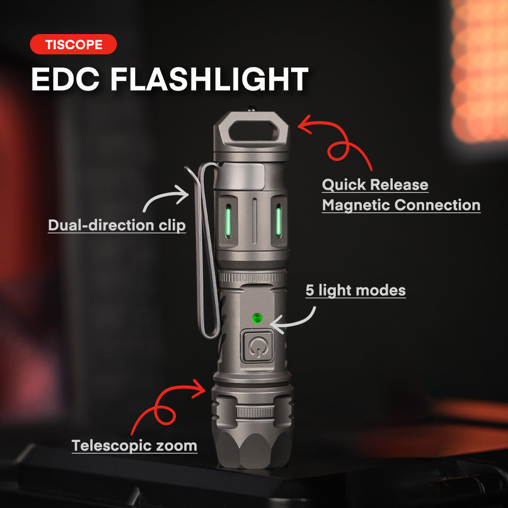 TiScope: The Compact Titanium Zoom Light for Everyday Carry