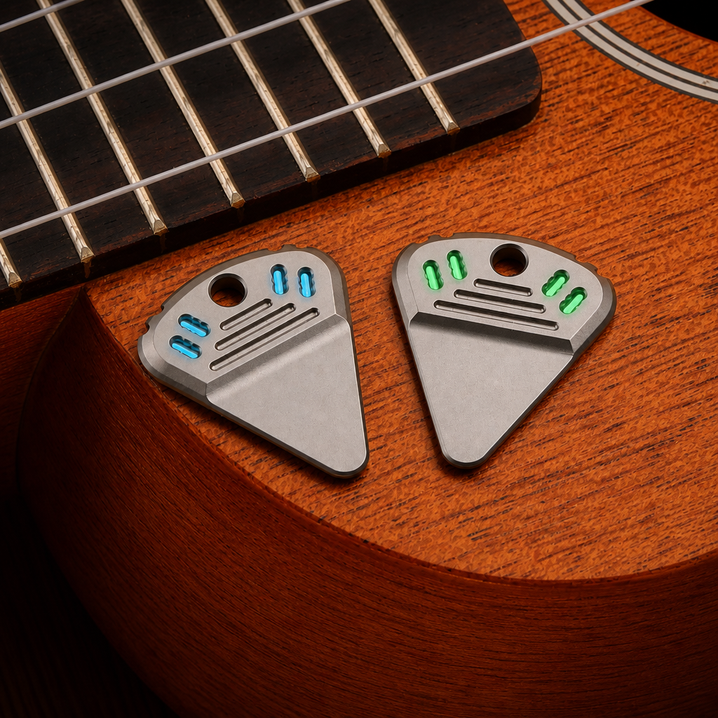 ResoTi | Titanium Guitar Pick with Sweat-Activated Grip