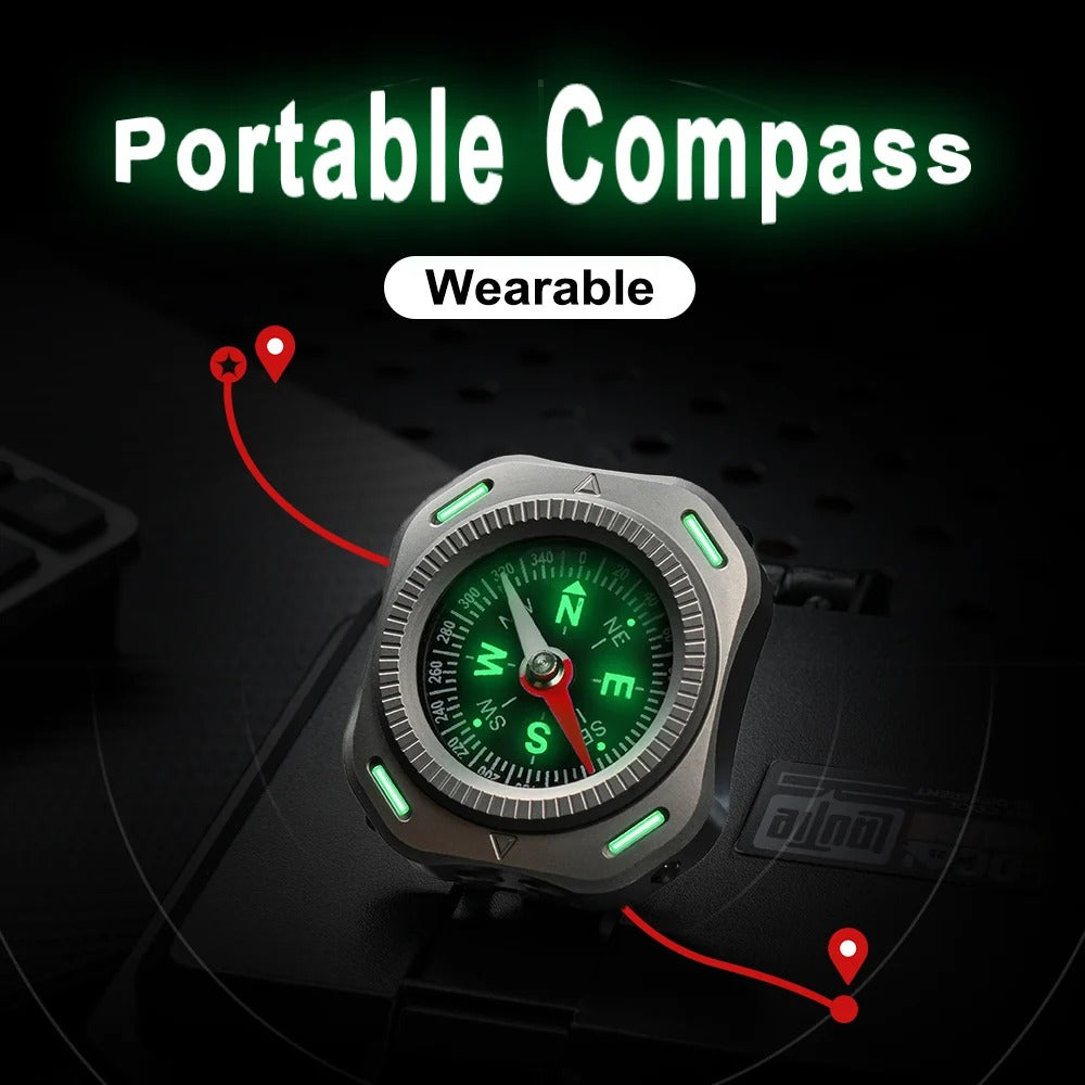 CompaX — A Titanium Compass with Multiple Carry Options