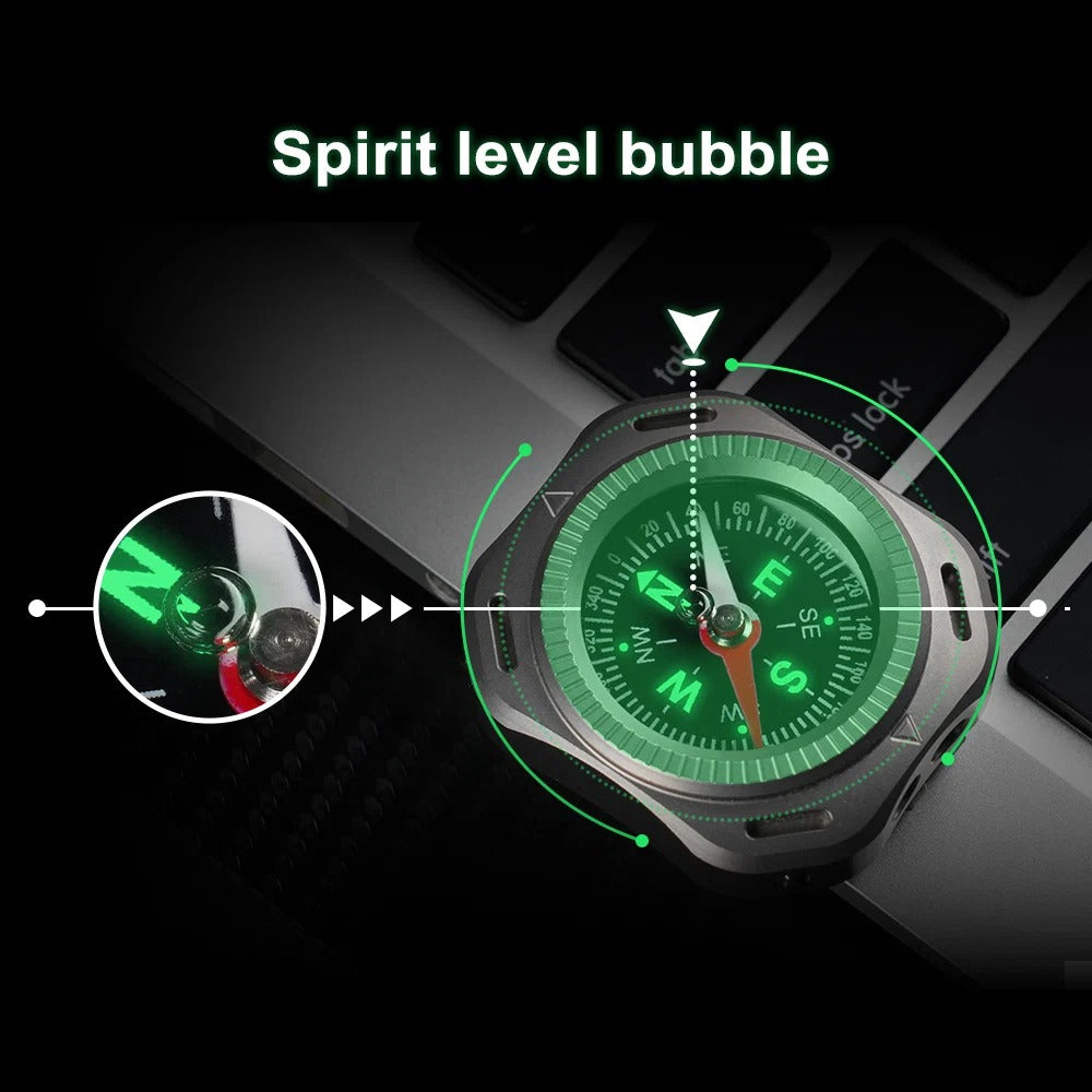 CompaX — A Titanium Compass with Multiple Carry Options