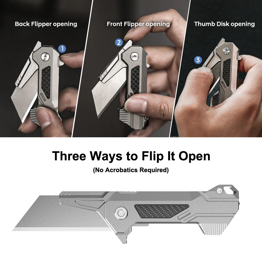 The WindSlice: Mini EDC Titanium Folding Utility Knife