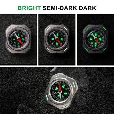 CompaX — A Titanium Compass with Multiple Carry Options