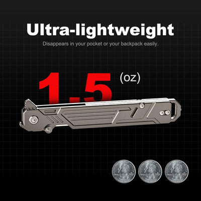 M-TiFlip - Titanium EDC Flipper Knife with Modular Ends